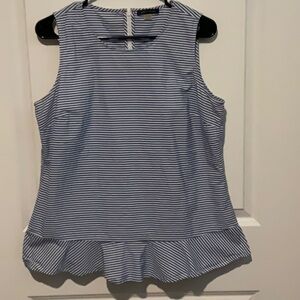 Tommy Hilfiger Blue and White Striped Top